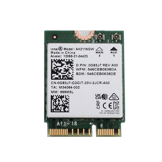 Dell Optiplex Intel AX211 Wi-Fi 6E Bluetooth 5.3 Wireless Card G83J7