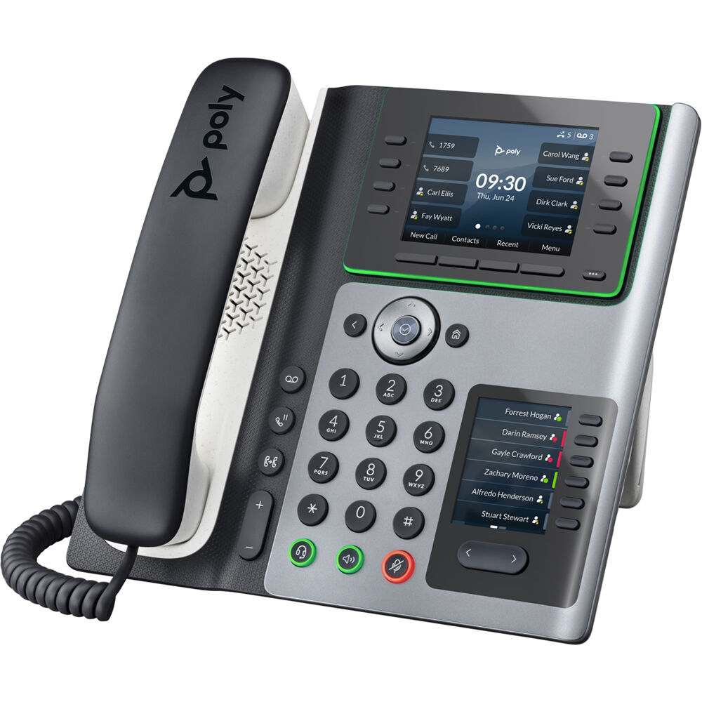 Poly Edge E450 VoIP Desk Phone 3.5" Color Display 82M90AA