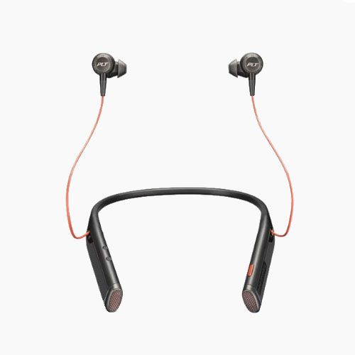 Auriculares Bluetooth con banda para el cuello Poly Voyager 6200 UC, color negro, audio mejorado 208748-101