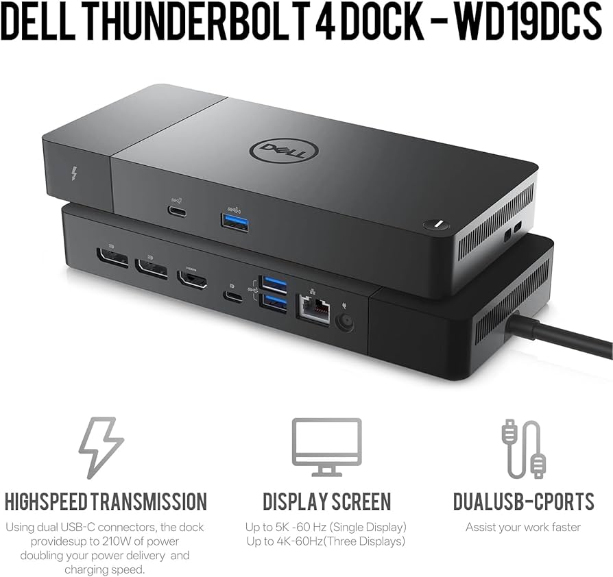 Dell WD19DCS Performance Dock 210W Power Delivery DEll-WD19DCS