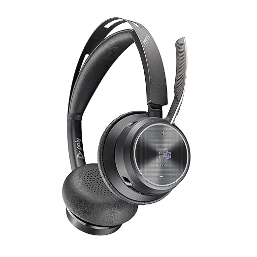 Poly Voyager Focus 2 UC Wireless Stereo Headset with Stand 77Y87AA