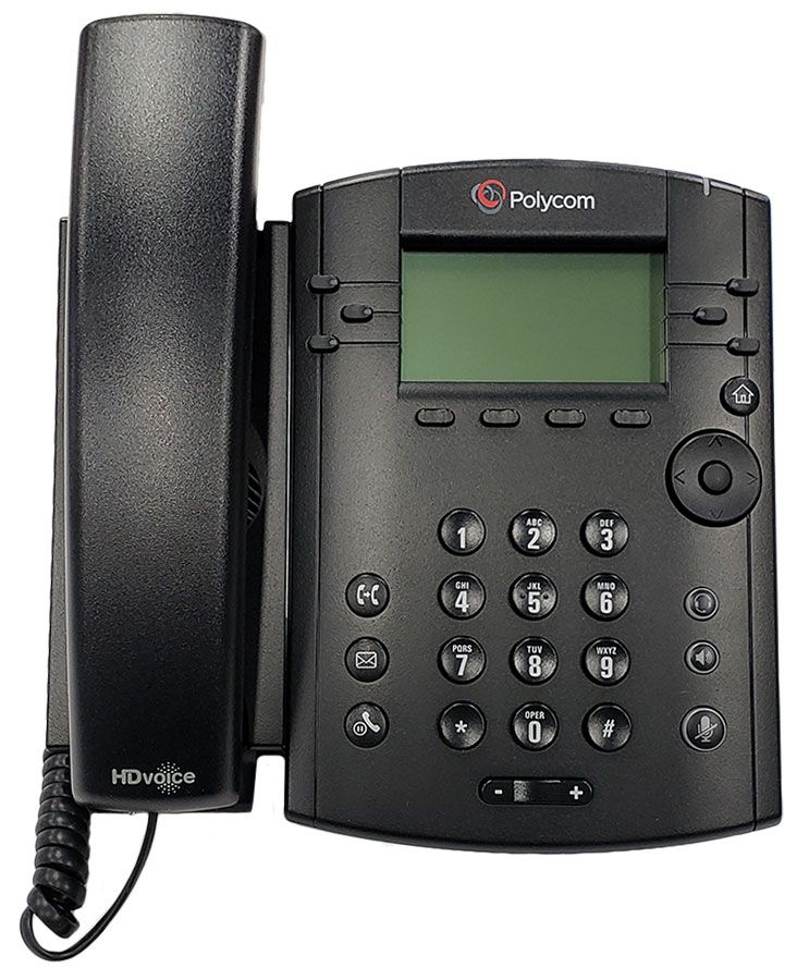 Polycom VVX 311 VoIP Desk Phone 6 Lines with Power Adapter 2200‑48350‑001