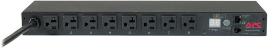 APC 计量型机架式 PDU 15A 120V 8位插座 1U 水平安装 AP7800B