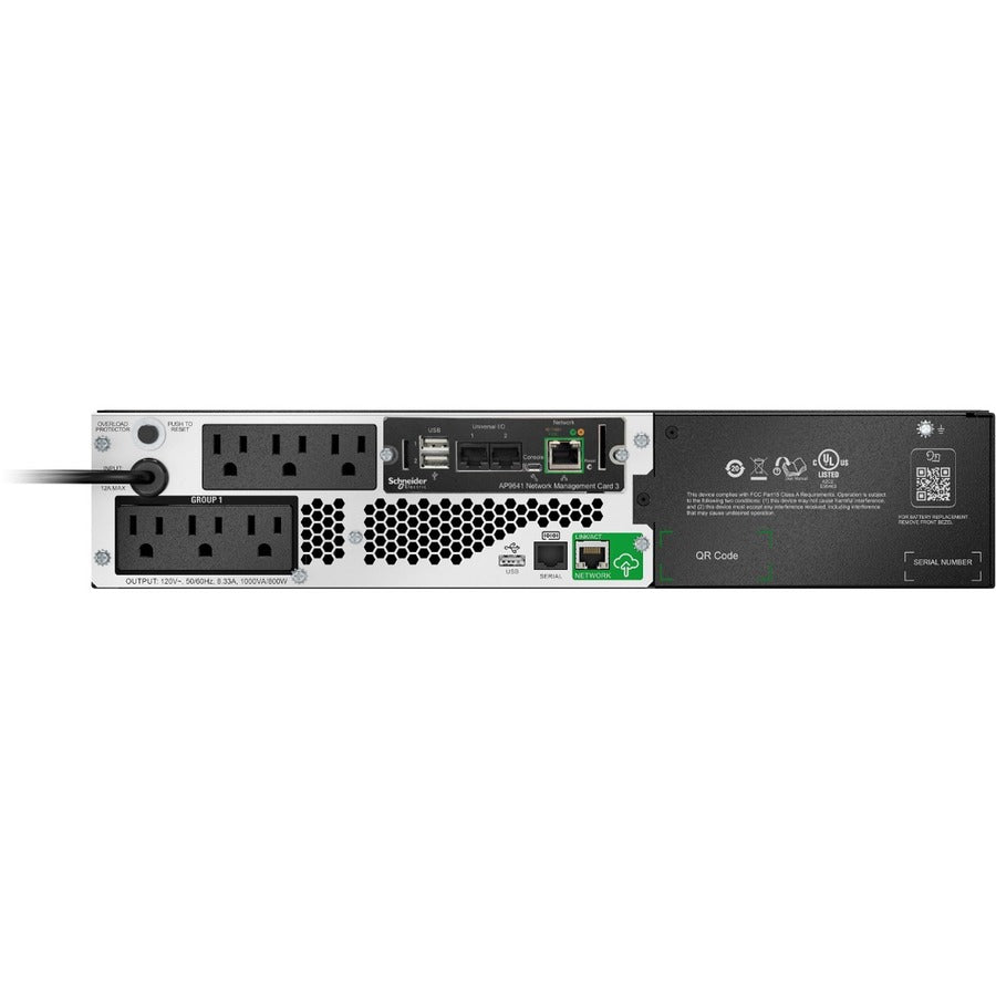 APC Smart-UPS 锂离子 1000VA RM 120V 带 AP9641 SMTL1000RM2UCNC