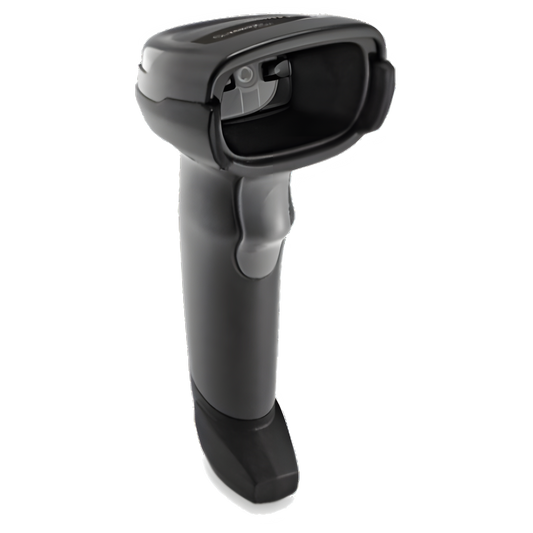 Zebra DS2278 cordless 2D barcode scanner in Twilight Black, angled view of the scanner alone