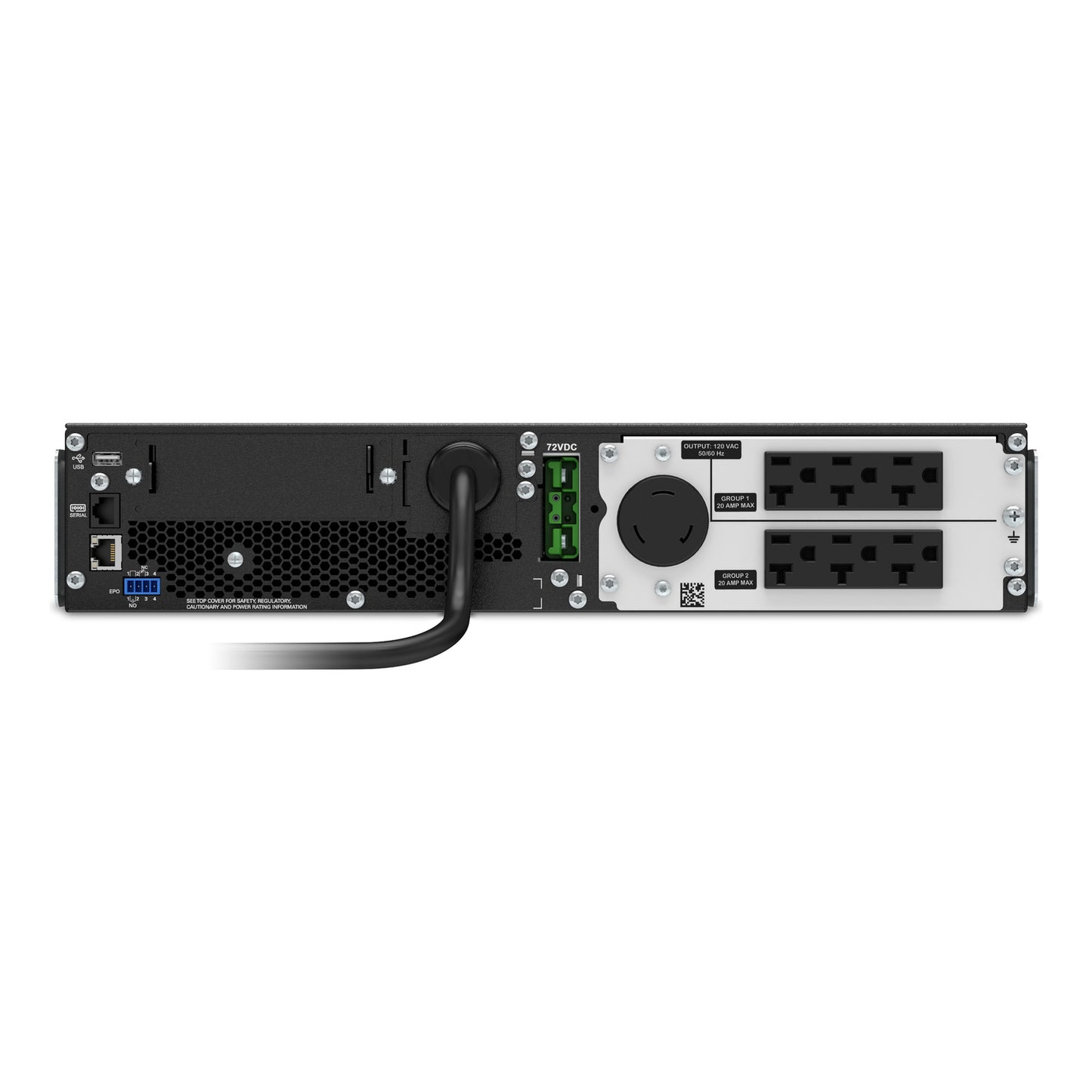 Fuente de alimentación para montaje en rack de doble conversión APC Power SRT3000RMXLA de 3000 VA y 2700 W