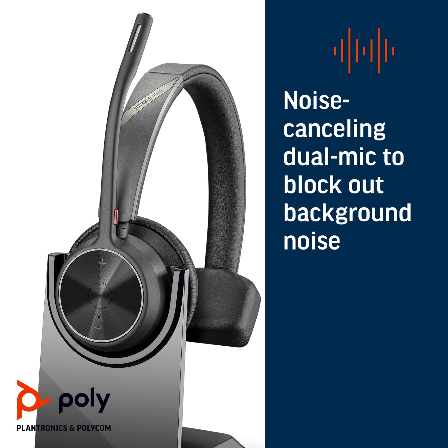 Auriculares estéreo Poly Voyager Focus 2 UC con base de carga 77Y86AA