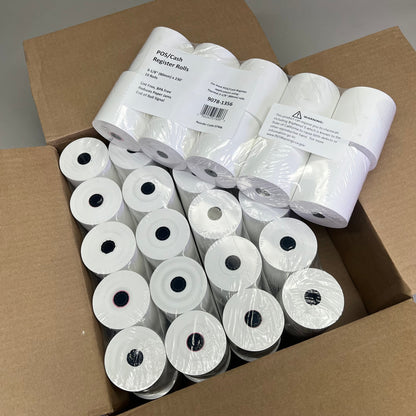 ZA@ (50 PACK) Thermal Paper Receipt Rolls  3-1/8" x 230' White 9078-1356
