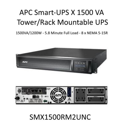 APC Smart-UPS X Line Interactive 1500VA 120V Power Supply System SMX1500RM2UCNC
