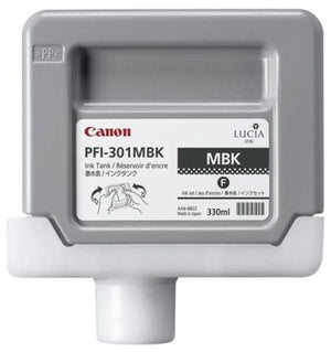 New, Pre-Owned - Canon PFI-301MBK Standard-Yield Matte Black Ink Cartridge, 1485B001AA