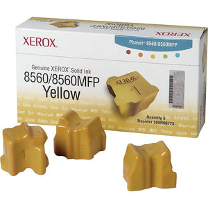 New, Pre-Owned - Xerox Phaser 8560 Yellow Solid Ink Pack (3 Sticks) 108R00725