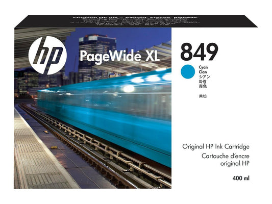 New, Pre-Owned, Original HP 849 Standard Yield Cyan Ink Cartridge, 1XB39A