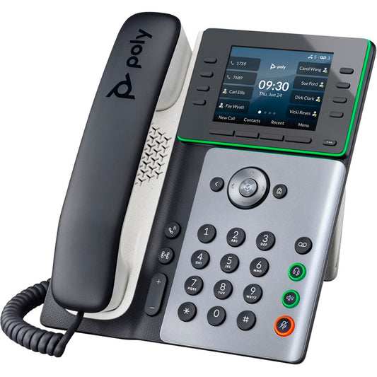Poly Edge E300 IP Desk Phone with HD Voice Antimicrobial 82M92AA