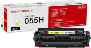 New, Pre-Owned - Canon 055H High-Yield Yellow Laser Toner Cartridge, 3017C001