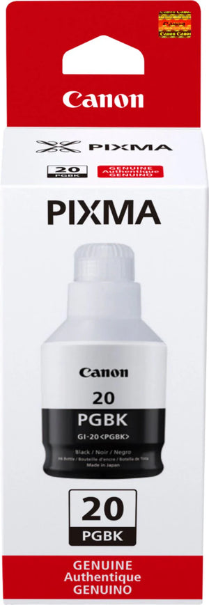 New, Pre-Owned - Canon GI-20 PGBK High-Yield Black Ink Bottle, 3383C001