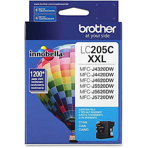 New, Pre-Owned - Brother LC205XXL Extra High Yield Cyan Ink Cartridge