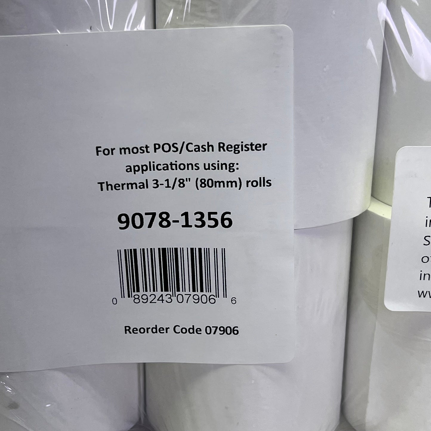 ZA@ (50 PACK) Thermal Paper Receipt Rolls  3-1/8" x 230' White 9078-1356