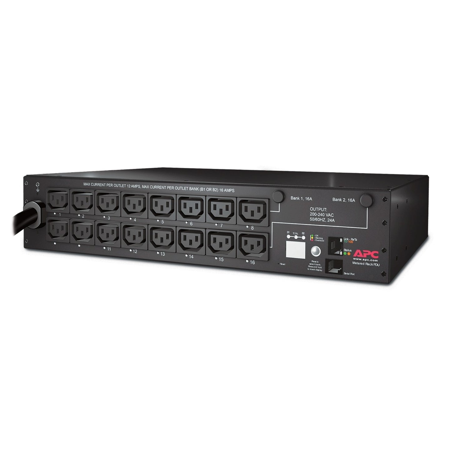 APC Switched 2U Rack PDU 30A 208V with 16 C13 Outlets AP7911B