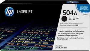 New, Pre-Owned - HP 504A Standard Yield Black LaserJet Toner Cartridge, CE250A