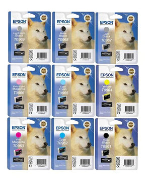 New, Pre-Owned - Epson 96 Black and Color Ink Cartridges-9 Pack