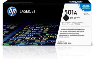 New, Pre-Owned - HP 501A Standard Yield Black LaserJet Toner Cartridge, Q6470A