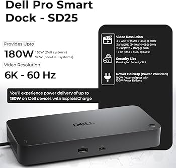 Dell Pro Smart Dock SD25 130W USB-C Multi-Display DEll-SD25