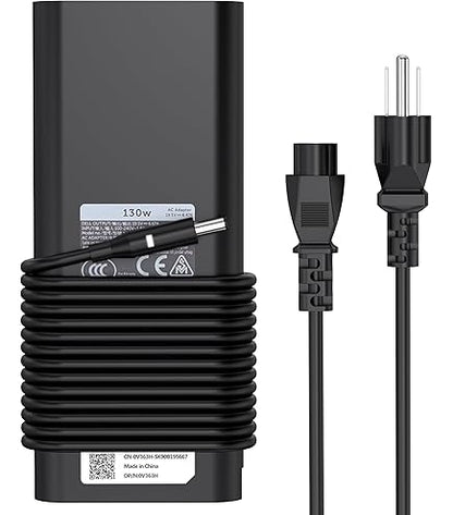 Dell 130W AC/DC Adapter 19.5V 6.7A Power Cord 0JU012