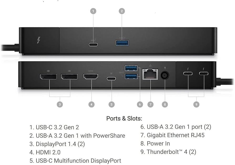 Dell WD22TB4 Thunderbolt 4 Dock with Modular Design DFV65