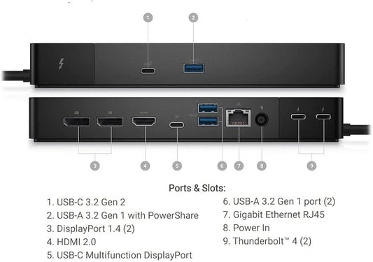 Dell WD22TB4 Thunderbolt 4 Dock with Modular Design DFV65