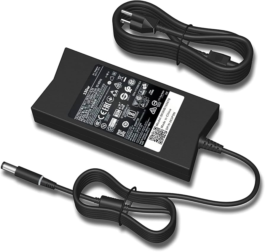 Dell 130W AC Adapter 7.4mm 3-Prong Power Cord WRHKW