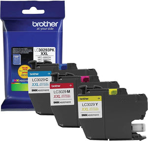 New, Pre-Owned - Brother LC3029XXL Extra High Yield Cyan, Magenta, Yellow Ink Cartridges, Pack Of 3