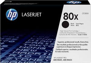 New, Pre-Owned - HP 80X High Yield Black LaserJet Toner Cartridge, CF280X