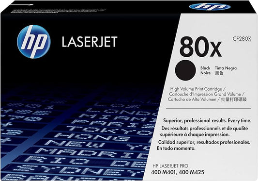 New, Pre-Owned - HP 80X High Yield Black LaserJet Toner Cartridge, CF280X