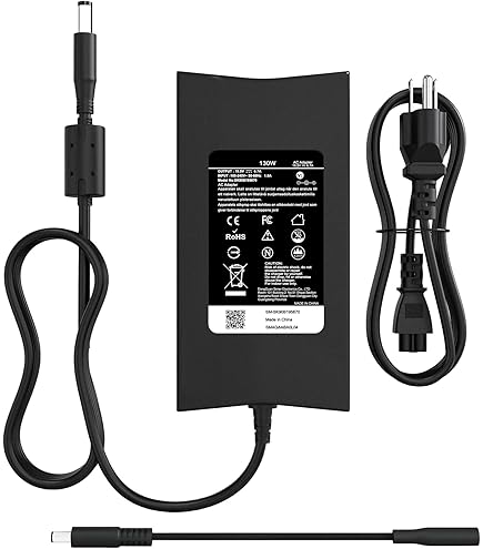 Dell 130W AC Adapter 7.4mm 3-Prong Power Cord WRHKW