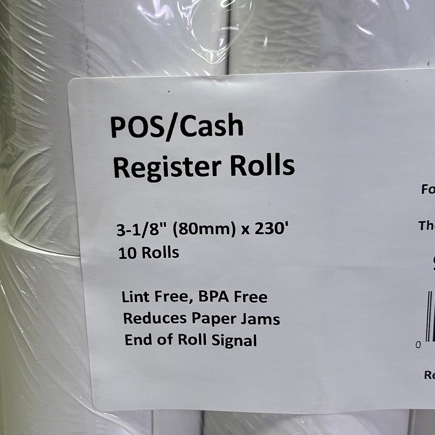 ZA@ (50 PACK) Thermal Paper Receipt Rolls  3-1/8" x 230' White 9078-1356