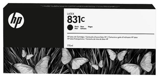 New, Pre-owned, HP 831C 775-ml (CZ694A) Black Latex Ink Cartridge