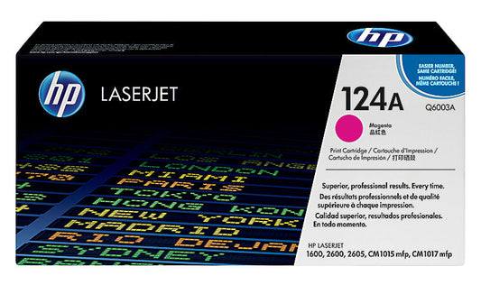 New, Pre-Owned - HP 124A High Yield Magenta LaserJet Toner Cartridge, Q6003A