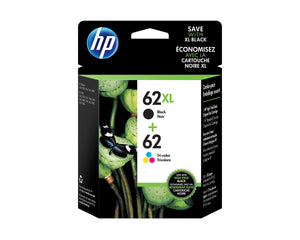 New, Pre-Owned - HP 62XL Black & 62 Color Ink Cartridge- 2 Pack