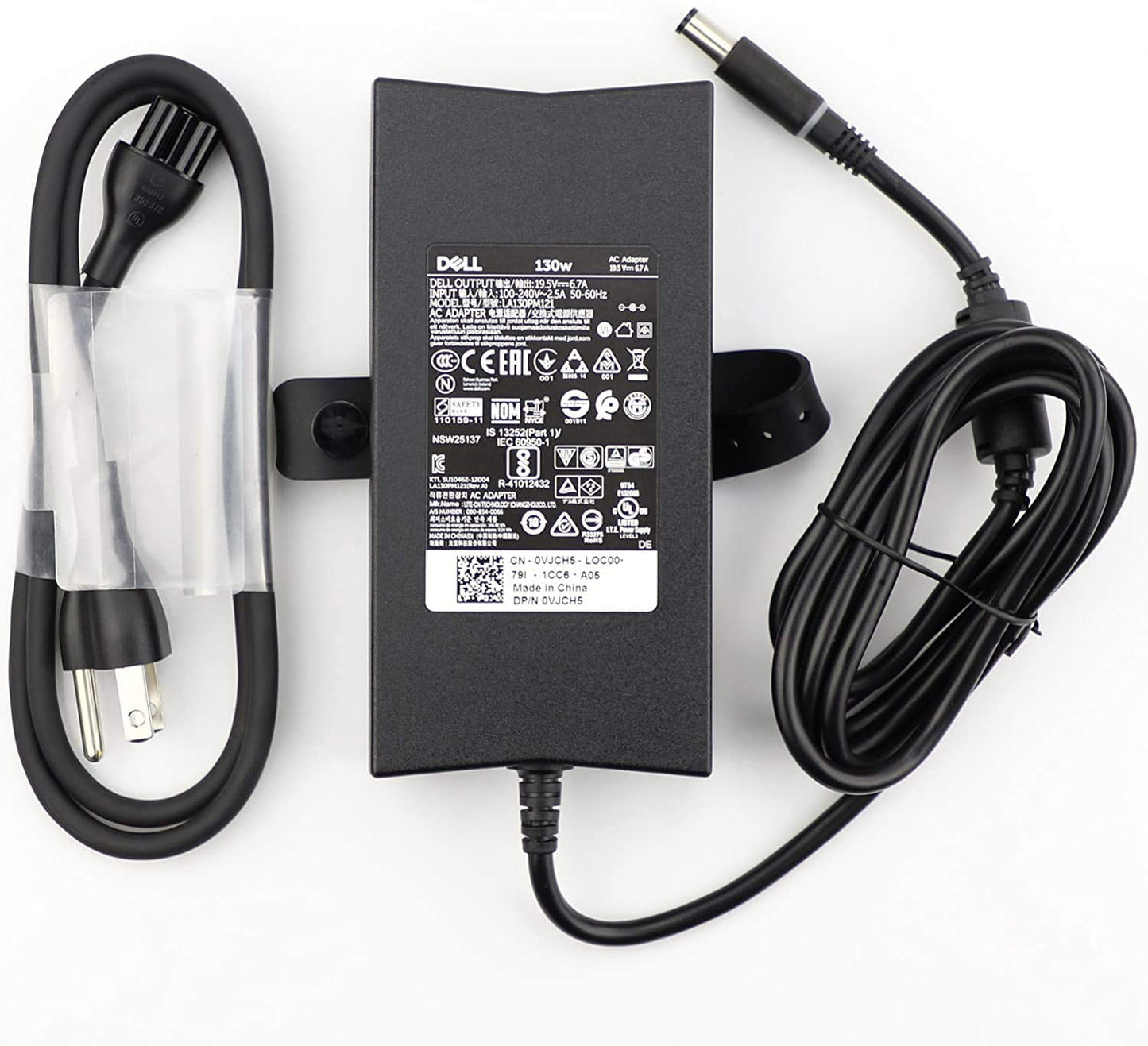 Dell 130W AC Adapter 7.4mm 3-Prong Power Cord WRHKW