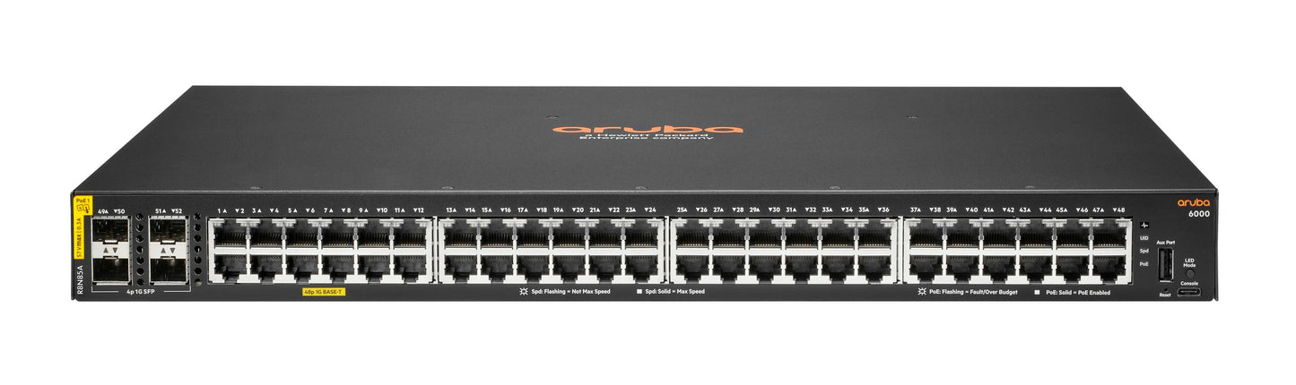 Aruba HPE 6000 48G PoE+ Access Switch 370W R8N85A#ABA