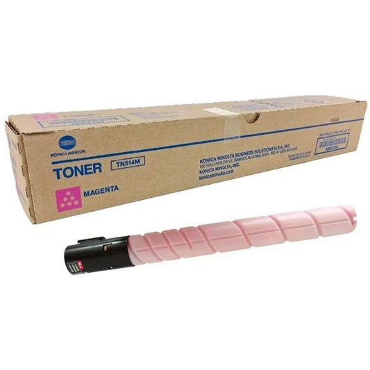 New, Pre-Owned - Konica-Minolta TN514M Standard-Yield Magenta Toner Cartridge, A9E8330