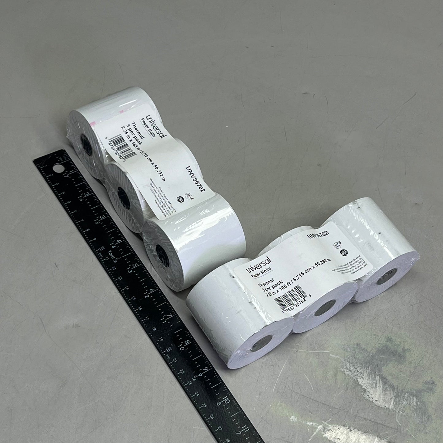 UNIVERSAL (5 PACK, 3 ROLLS EACH) Thermal Printing Paper 2.25" X 165' UNV35762
