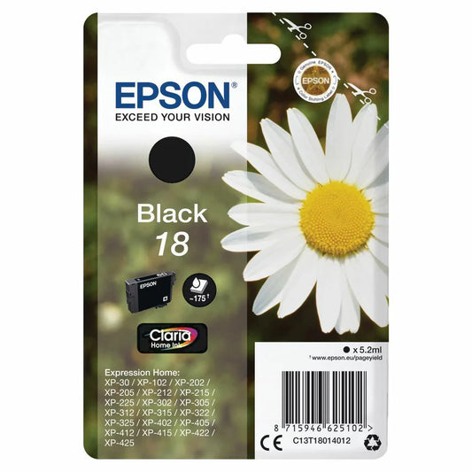 New, Pre-Owned - Epson 18 Standard Yield Yellow Ink Cartridge, C13T18044012