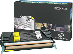 New, Pre-Owned - Lexmark C524, C532, C534 High Yield Yellow Toner Cartridge C5240YH