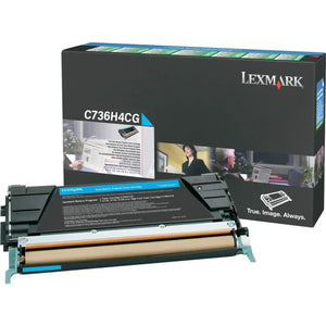 New, Pre-Owned - Lexmark C736H4CG High Yield Cyan Toner Cartridge