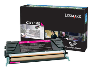New, Pre-Owned - Lexmark C748H1MG High Yield Magenta Return Program Toner Cartridge