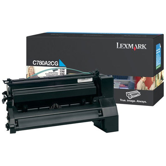 New, Pre-Owned - Lexmark C780, C782 Cyan Toner Cartridge,  C780A1CG