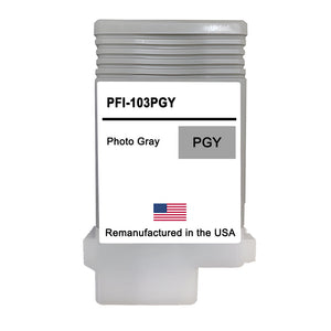 U.S. Remanufactured for Canon PFI-103PGY 130ml Photo Gray Ink Cartridge