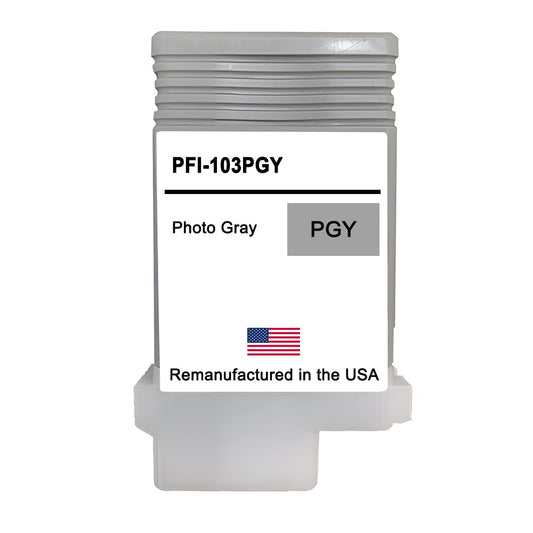 U.S. Remanufactured for Canon PFI-103PGY 130ml Photo Gray Ink Cartridge