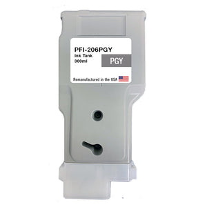 U.S. Remanufactured for Canon PFI-206PGY 300ml Photo Gray Ink Cartridge
